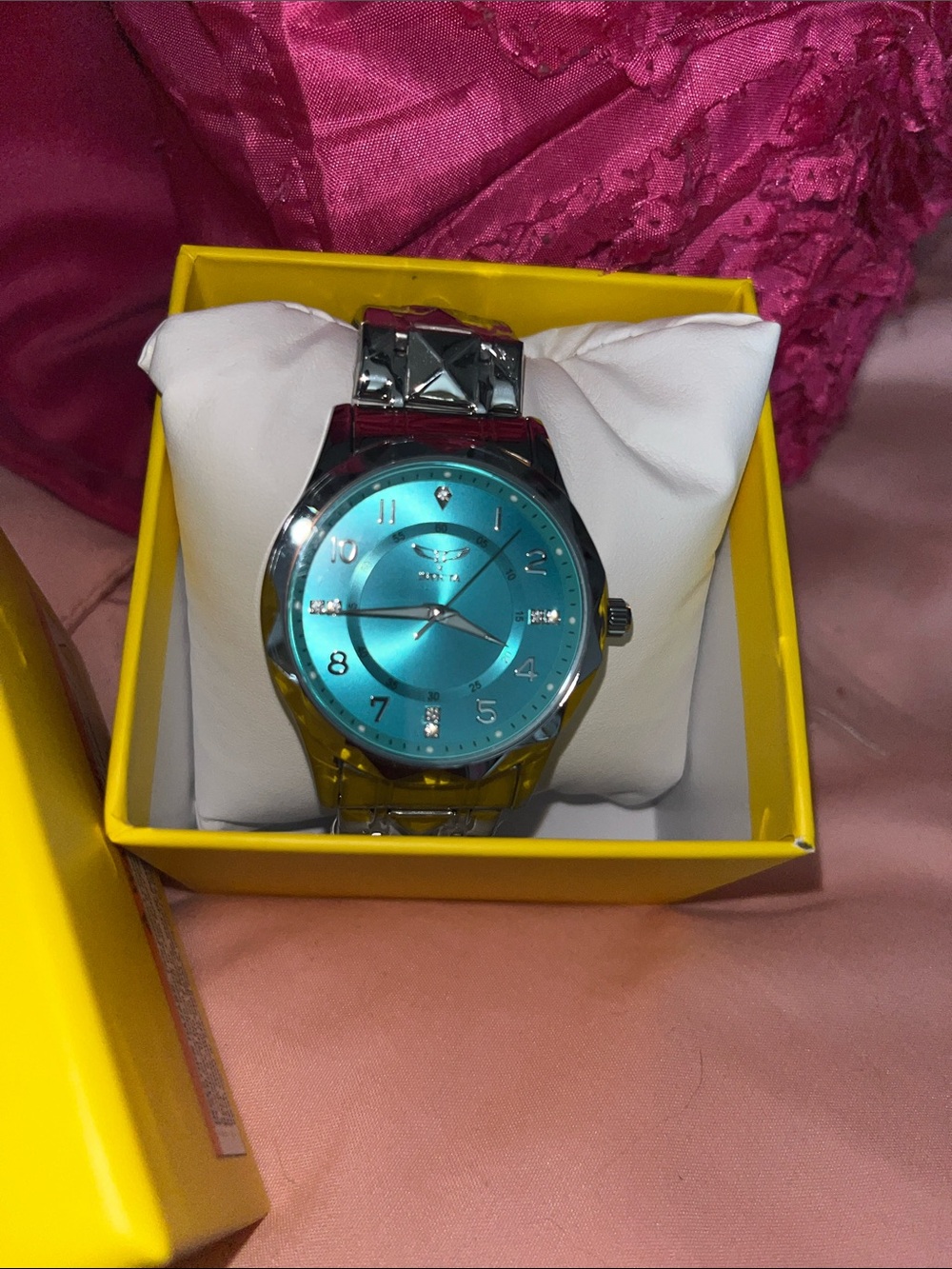 Invicta Teal Dial Silver Bracelet Watch - Picture 3 of 3